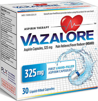Box of 325 milligram VAZALORE capsules